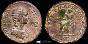 Julia Domna Bronze Sestertius 24,08 g., 32 mm. Rome 211-217 A.D. Good very fine