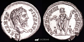Septimius Severus Silver Denarius 3,22 g. 19 mm. Rome 210 AU (About Uncirculated)