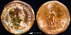 Caracalla Orichalcum Sestertius 25,67 g., 34 mm. Rome 213 A.D. Good very fine