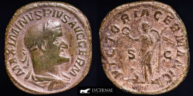 Maximinus I Thrax Bronze Sestertius 20,49 g., 31 mm. Rome 235-238 A.D. gVF