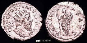 Postumus silver Antoninianus 3,46 g. 21 mm. Treveri 260-269  A.D. nEF