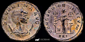 Severina Æ Bronze Antoninianus 3.69 g. 23 mm. Siscia 270-275 A.D. nEF