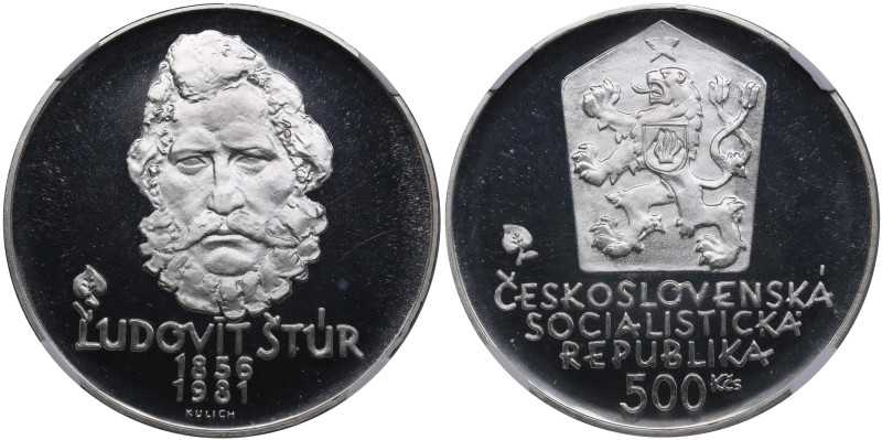 Czechoslovakia (Kremnica) 500 Korun 1981 – Ľudovít Štúr - NGC PF 69 ULTRA CAMEO
...