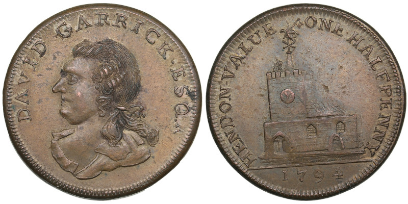 Great Britain (Middlesex, Hendon) Halfpenny Token 1794 - John Skidmore, manufact...