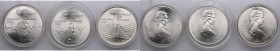 Canada (Ottawa) 5 Dollars 1973, 1975, 1976 - Elizabeth II (1952-2022) - Montreal Olympics (3)
UNC. Commemorative coins: XXI Olympic Summer Games in Mo...