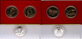 China 5 Yuan & Medals 1993 (3)
China Commemorative Medals Set 1993 (2) - 100th Anniversary of Mao Zedong's Birth. China 5 Yuan 1993. KM 483. Silver bu...