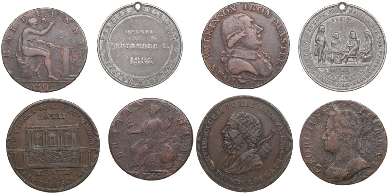 Great Britain coins and tokens (3), USA medal (1)
Various condition. Sold as is,...