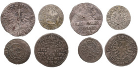Coins of Poland (4) - Aleksander I (1), Sigismund I (3)
F-AU. Półgrosz koronny (Kraków) ND - Aleksander I Jagiellończyk (1501-1506). Kopicki 389. Sigi...
