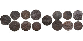 Copper coins of Sweden (7)
Various condition. Sold as is, no return. 1/4 Öre (3) - Christina (1632-1654). Dated 1634; 1635; 1636. KM 152. 1/2 Öre Kopp...