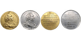 Sweden Silver and Bronze (Gilted) Medals 1756 - In memory of Daniel Ekström (1711–1755)
AU-UNC. Medalier: Daniel Fehrman for the Royal Swedish Academy...