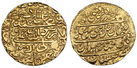 Safavid (Isfahan) AV Ashrafi AH 1145 (1732-33 AD) - ‘Abbas III (AH 1145-1148 / 1732-1735 AD)
3.46g. 24mm. UNC/UNC. Plugged. A delightful specimen, rad...