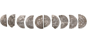 Group of halves of Samanid AR dirhams (5)
Sold as is, no returns. Broken or cut halves of Samanid dirhams: Ahmad b. Ismail, MM (al-Shash), AH 29x. KK ...