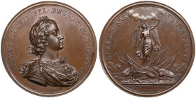 Russia (Netherlands) Bronze Medal 1696 (18th - early 19th century) – In memory of the capture of Azov, 18 July 1696 – Peter I the Great (1682–1725)
36...