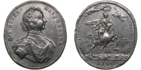 Russia Tin-Alloy Award Medal 1706 (Novodel 18th - 19th century) – In memory of the Battle of Kalisz, 18 October 1706 – Peter I the Great (1682–1725)
2...