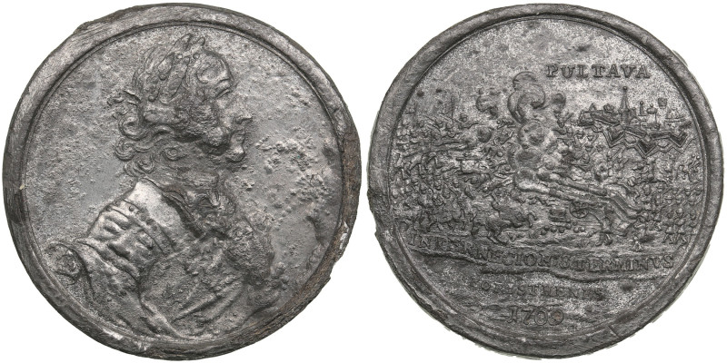 Russia Tin-Alloy Medal 1709 (Novodel late 18th - 19th century) – Battle of Polta...