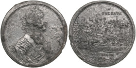 Russia Tin-Alloy Medal 1709 (Novodel late 18th - 19th century) – Battle of Poltava, 27 June 1709 – Peter I (1682–1725)
12.26g. XF/XF. Oxidations. Meda...