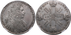 Russia Rouble 1728 - Peter II (1727-1730) - NGC MS 62
Only one coin certified finer by NGC. A superb example showcasing vivid mint brilliance, with pa...