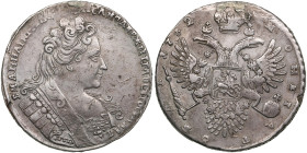 Russia Rouble 1732 - Anna Ioannovna (1730-1740)
25.16g. XF+/AU. Ex Jewelry. A beautiful exemplar, showcasing sharp high-relief details and subtle mint...