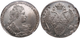 Russia Rouble 1733 - Anna Ioannovna (1730-1740) - NGC MS 62
A captivating specimen distinguished by a beautifully executed portrait, considerably fine...