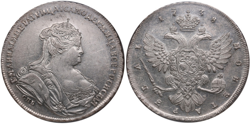 Russia Rouble 1738 СПБ - Anna Ioannovna (1730-1740) - NGC MS 60
Charming, brilli...