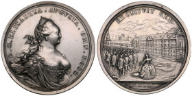 Russia Bronze (Silvered) Medal 1741 – Accession of Empress Elizabeth, 25 November 1741 – Elizabeth I (1741–1761)
104.05g. 64mm. AU/AU. Medalier: Timof...