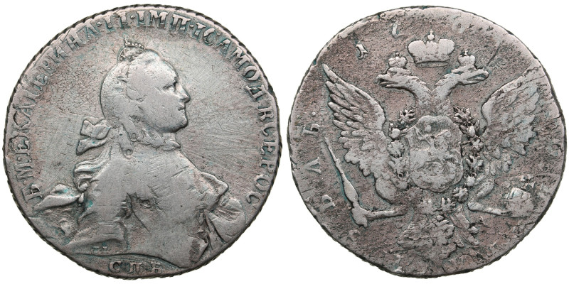 Russia Rouble 1764-1765? СПБ-TI-CA - Catherine II the Great (1762-1796)
21.59g. ...