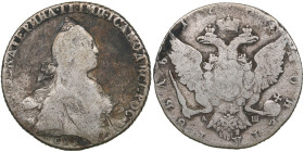 Russia Rouble 1766-1768 СПБ-AШ - Catherine II (1762-1796)
22.47g. F/F.