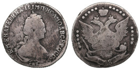 Russia 20 Kopecks 1781 СПБ - Catherine II the Great (1762-1796)
3.73g. F/F-. Bitkin 391. 