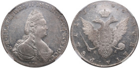 Russia Rouble 1786 СПБ-ЯА - Catherine II (1762-1796) - NGC MS 61 "Star"
According to NGC Census data, among all Russian roubles of the 18th century, o...