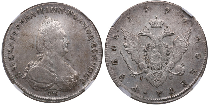 Russia Rouble 1796 СПБ-IC - Catherine II (1762-1796) - NGC AU 50
Only 9 coins ce...