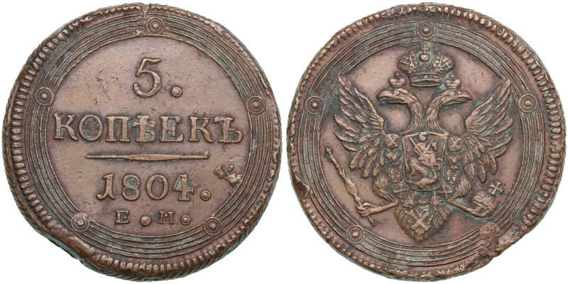 Russia (Ekaterinburg mint) 5 Kopecks 1804 EM - Alexander I (1801-1825)
53.38g. X...