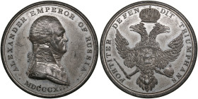 Russia (England, London mint) Tin-Alloy Medal 1813 – In honor of Emperor Alexander I – Alexander I (1801–1825)
30.47g. 44mm. AU/AU. Medalier: Thomas W...