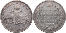 Russia Rouble 1831 СПБ-НГ - Nicholas I (1825-1855)
20.71g. VF/VF+. The digit '2' in the reverse text is open. Bitkin 111 R. Rare. 