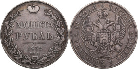 Russia Rouble 1832 СПБ-НГ - Nicholas I (1825-1855)
20.49g. XF-/XF+. Attractive exemplar.8 links in wreath. Bitkin 158 R1; 5 roubles according to Petro...