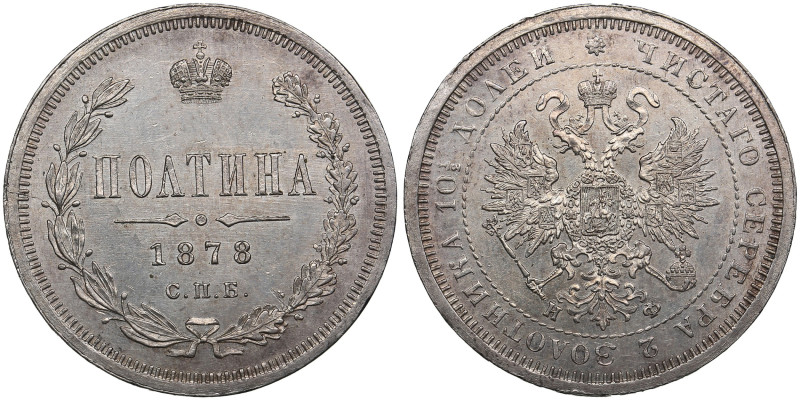 Russia Poltina 1878 СПБ-НФ - Alexander II (1855-1881)
10.31g. UNC/UNC. An attrac...