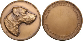 Finland (Russia) Bronze Medal of Finnish Fox Terrier Club ND (Before 1917)
32.17g. 43mm. UNC/UNC. Medal issued by the Finnish Fox Terrier Club. A rare...