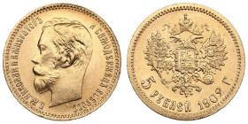 Russia 5 Roubles 1902 АР - Nicholas II (1894-1917)
4.29g. Au 0.900. UNC/UNC. Splendid brilliant exemplar. Bitkin 29; Sidorov 4021. PLEASE NOTE: This l...