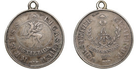 Latvia, Riga (Russia) Official Silver Badge 1820 - Volost elder (Head of Community) - Aleksander I (1801-1825)
11.35g. 35mm. VF/VF. Smirnov 537. Very ...