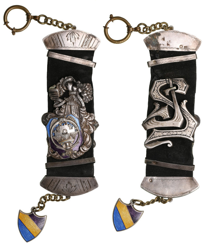 Estonia (Latvia?) – Corporate watch fob with the badge of the Vironia society?
7...