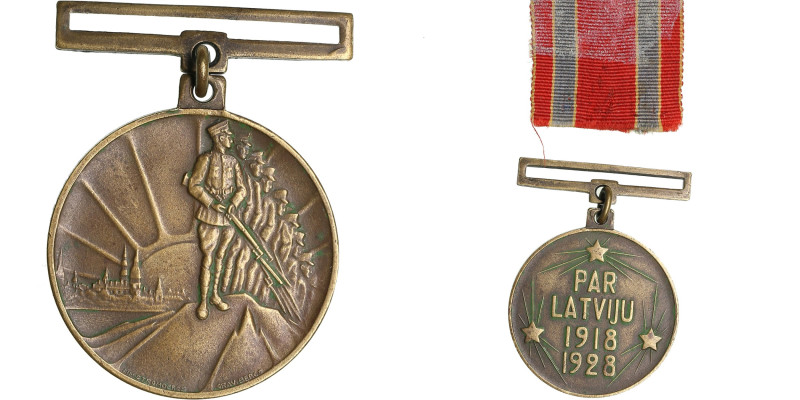Latvia Bronze Medal 1928 - For the 10th Anniversary of the Battles for the Liber...