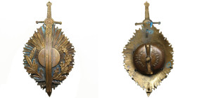 Latvia Bronze Badge of 6th Riga Infantry Regiment
20.24g. 68x37mm. Before 1940. 