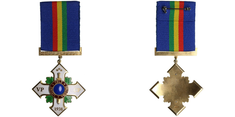 Latvia – Honorary Medal and Miniature Badge of the State Road Police
25.48g. 45m...