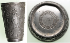 Poland (Russia) Regimental Pewter Beaker 1910 - In commemorating the 200th anniversary of the Life Guards Kexholm Regiment
145.80g. 94x60mm. Maker’s m...