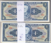 Brazil 1 Cruzeiro 1954 (62+29)
UNC. Pick 150a,c.