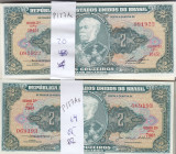 Brazil 2 Cruzeiros 1956 (64+20)
UNC. Pick 157Ab,Ac.
