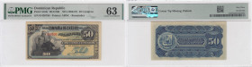 Dominican Republic 50 Centavos 1886 - PMG 63 Choice Uncirculated
Pick S102r.