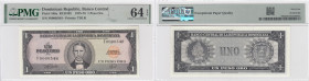 Dominican Republic 1 Peso Oro 1978 Low # - PMG 64 EPQ Gem Uncirculated
Pick 108a.
