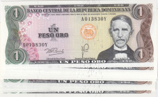 Dominican Republic 1 Peso 1979 (10) almost sequential #
UNC. Pick 116.