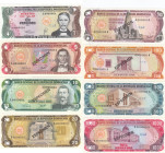 Dominican Republic 1- 1000 Pesos 1979-88 (8) Specimens
AU. Pick 116s-124s.