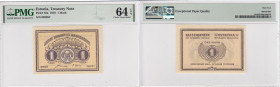 Estonia 1 Mark 1919 - PMG 64 EPQ Choice Uncirculated
Pick 43a.